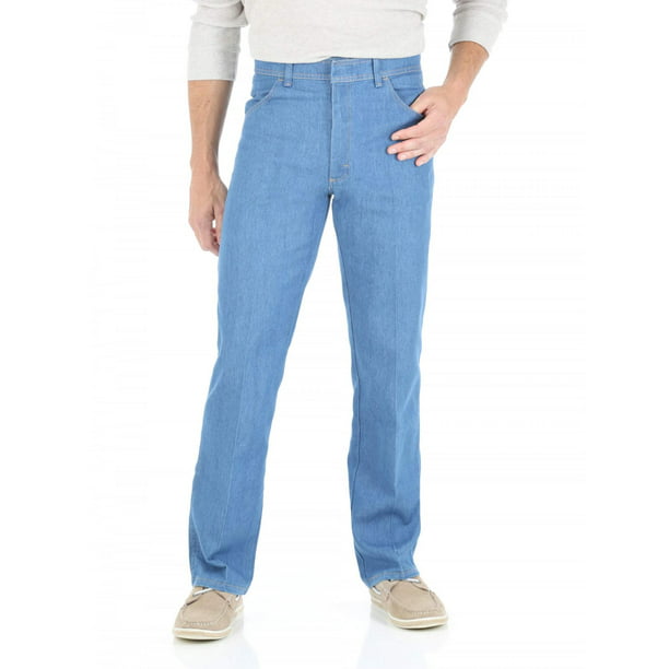 Mens HIGH-Rise Denim Elasticated Stretch Cotton Jean 